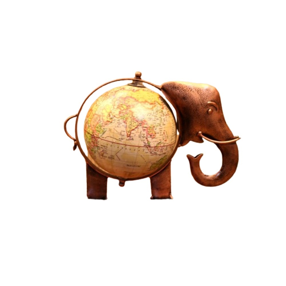 Iron Decorative Globe Elephant antique Table Decor